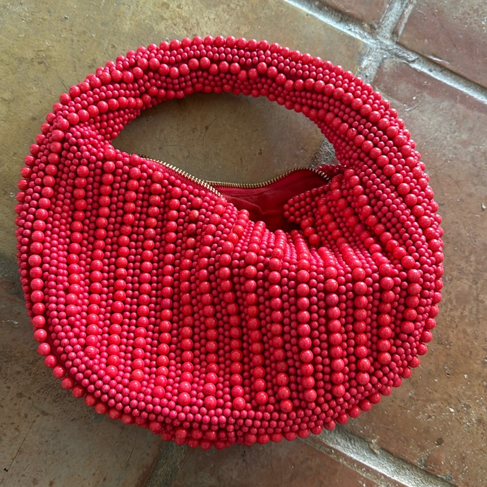 Red anthropology bag